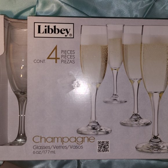 LIBBY Champagne Glasses Set of Four (NEW IN BOX) - Picture 4 of 4